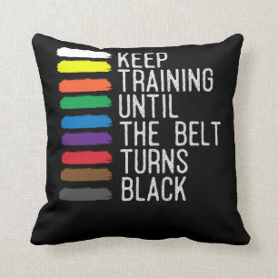 Almofada Motivação do Cinturão Negro Taekwondo Jiu Jitsu