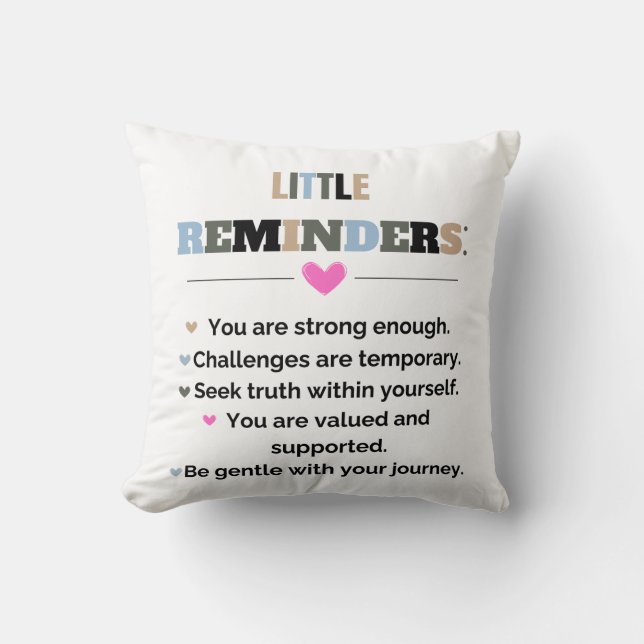 Almofada Motivação Inspiracional Oferece pequenos lembretes (Frente)