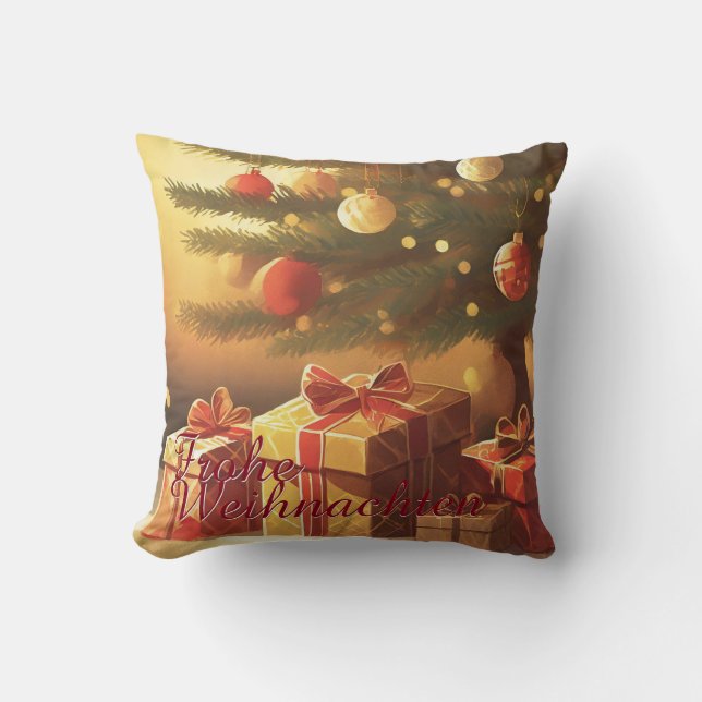 Almofada Motivo com presentes debaixo da árvore de Natal 37 (Frente)
