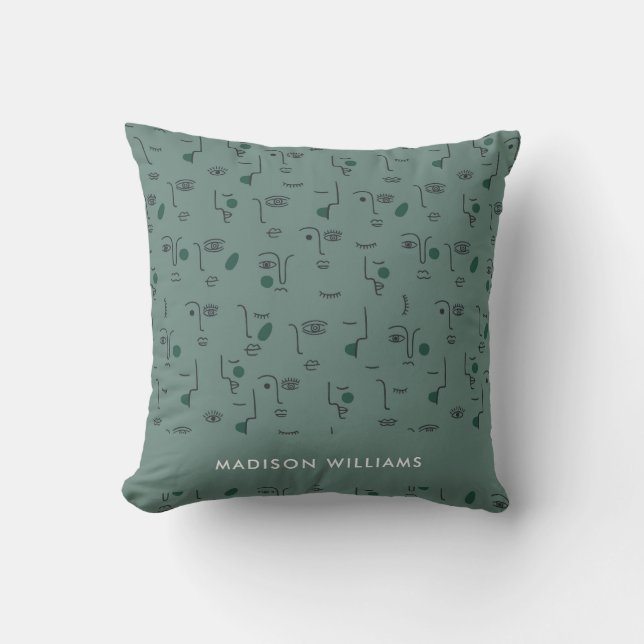 Almofada Motivos Botânicos Personalizados com Nome (Frente)