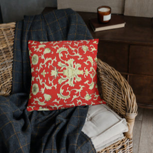 Almofada Motivos chineses em vermelho e creme