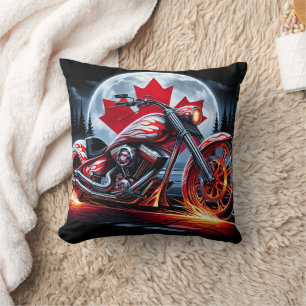 Almofada Motocicleta velha sob o regime de uma noite canadi
