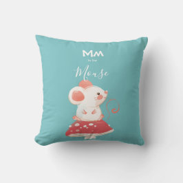 Almofada Mouse • Adicione Seu Nome Alfabeto Monograma Fofo