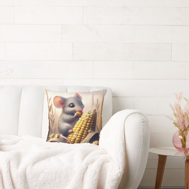 Almofada Mouse Comendo Milho No Cob (Sofá)