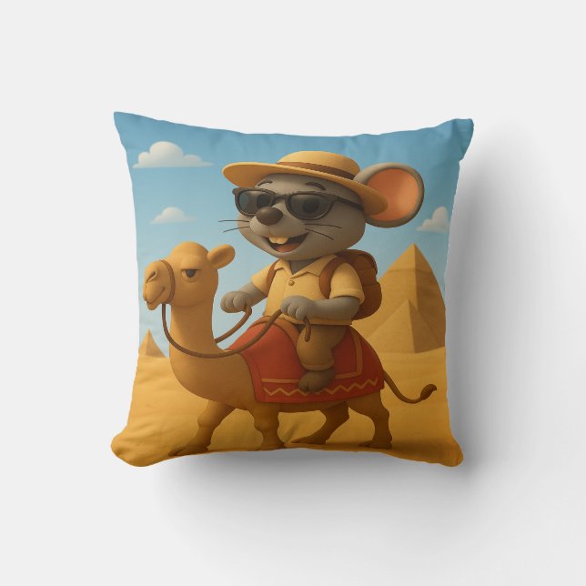 Almofada Mouse Torístico Bonito no Camelo | Pirâmides Egípc (Frente)