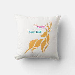 Almofada Mr. Deer Graphic – Rustic Woodland Style