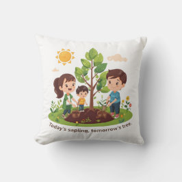 Almofada Muda de Hoje Árvore de Amanhã Família Dia da Terra