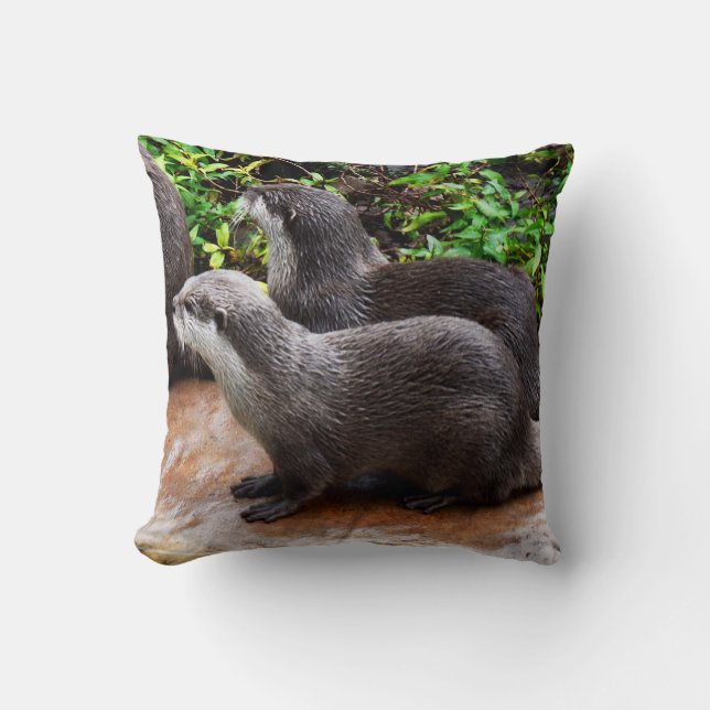Almofada Muito Bonita, Otters, Lounge Cushion. (Frente)