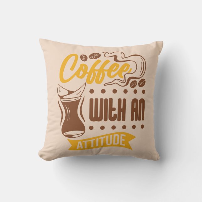 Almofada Muito Legal e Fofo Café ou Java (Frente)