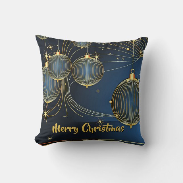 Almofada Muitos Ouros em Azul (Frente)