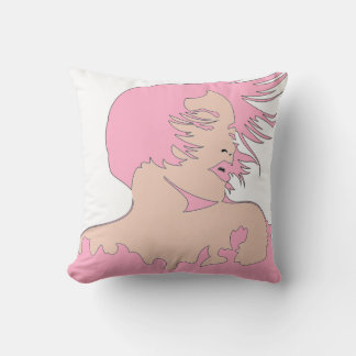 Almofada Mulher 2 Rosa lateral / Travesseiro azul