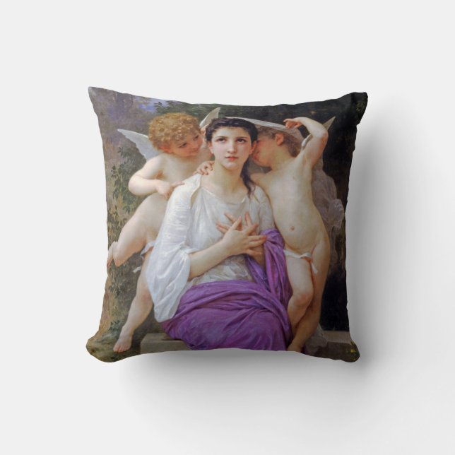 Almofada Mulher com Cupido, Bouguereau (Frente)