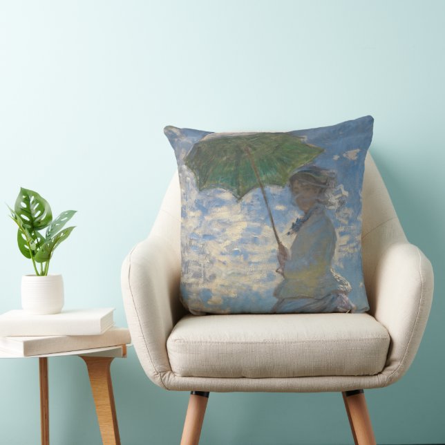 Almofada Mulher com Parasol - Madame Monet e seu filho (Cadeira)