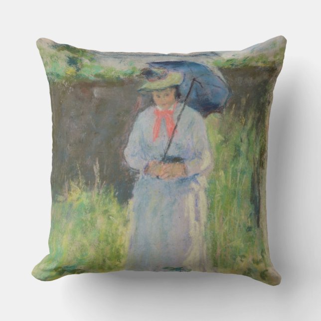 Almofada Mulher com um parasol (pastel no papel) (Frente)