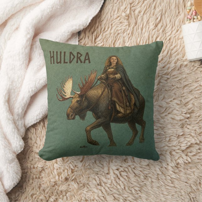 Almofada Mulher da Floresta Huldra Nórdica (Cobertor)