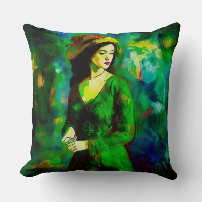 Almofada Mulher em Chapéu (Frente)