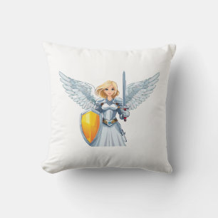 Almofada Mulher fofa Anjo com asas abertas