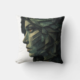 Almofada Mulher Geométrica Surrealista Arte Cubista