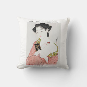 Almofada Mulher japonesa aplicando pó - Goyō Hashiguchi