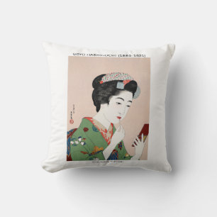 Almofada Mulher japonesa aplicando rouge - Goyō Hashiguchi