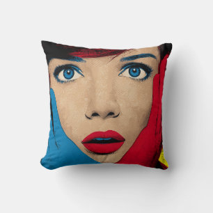Almofada Mulher surpreendida na Pop Art