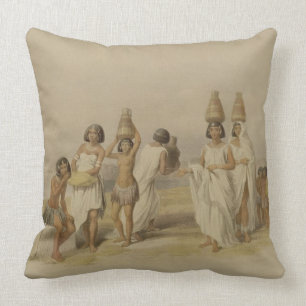 Almofada Mulheres de Nubian em Kortie no Nile, de "Egipto