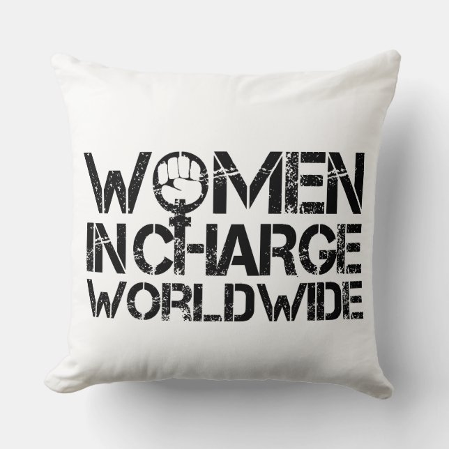 Almofada Mulheres no Comando Mundial (Frente)