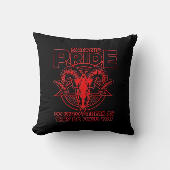 Almofada Mulheres Satã Satanás do Orgulho Satanás Pagan Goa (Frente)