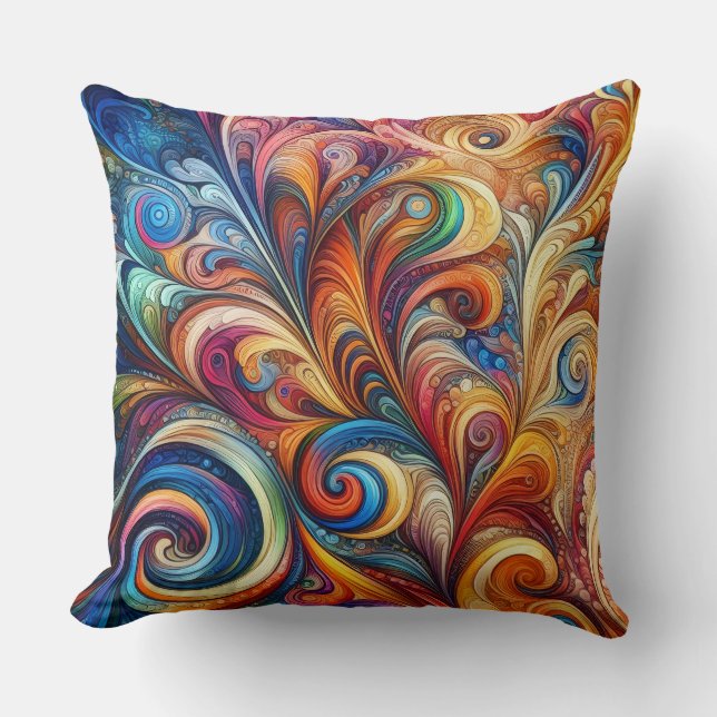 Almofada Multicolor Swirls (Frente)