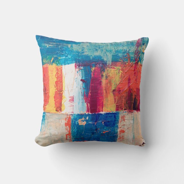 Almofada Multicolored abstract painting (Frente)