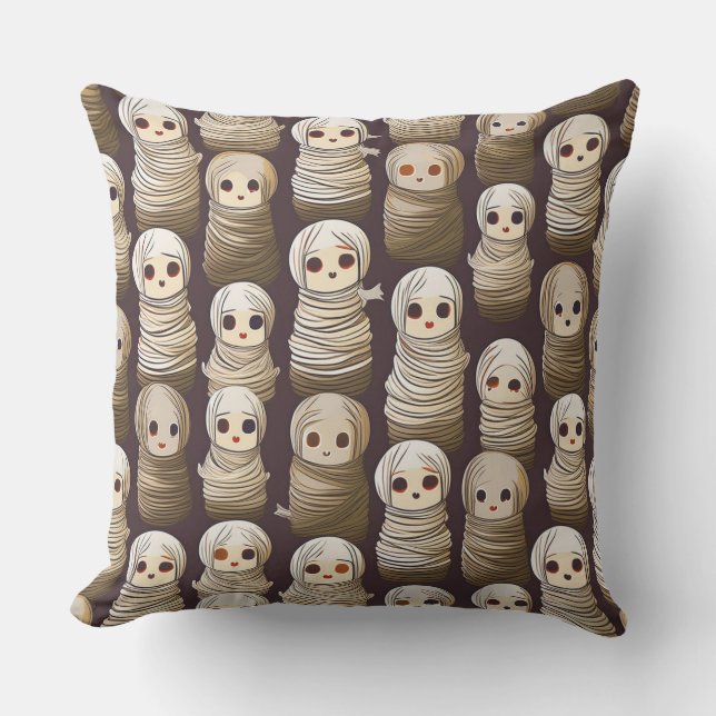 Almofada múmias do Dia das Bruxas (Frente)
