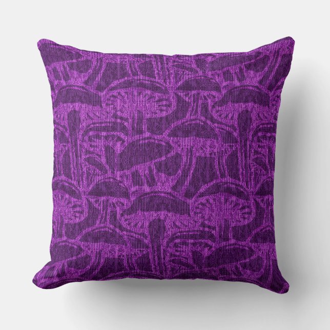 Almofada Mushroom story pattern throw pillow (Frente)
