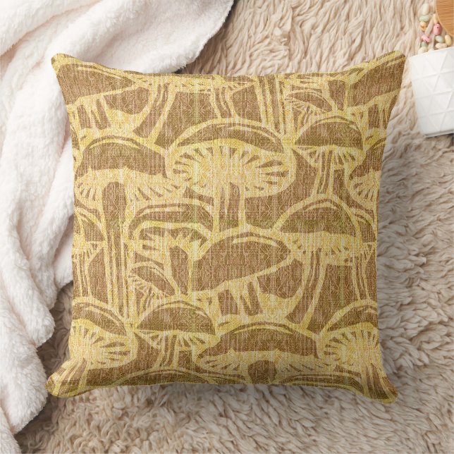 Almofada Mushroom story pattern throw pillow (Cobertor)