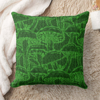 Almofada Mushroom story pattern throw pillow