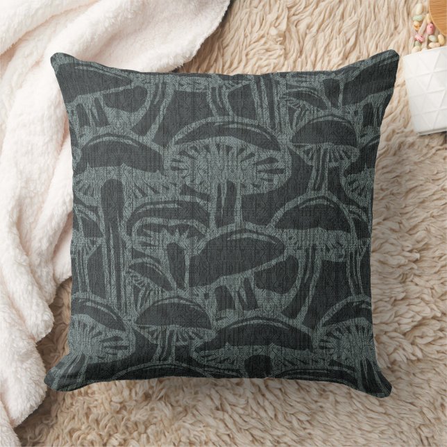 Almofada Mushroom story pattern throw pillow (Cobertor)