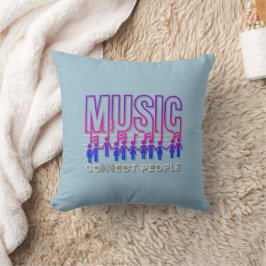 Almofada Música Conecta Pessoas | TRAVESSEIRO DECORATIVO