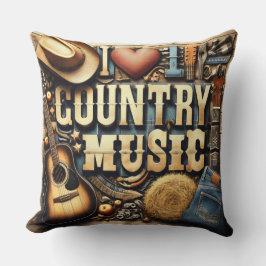 Almofada Música country.