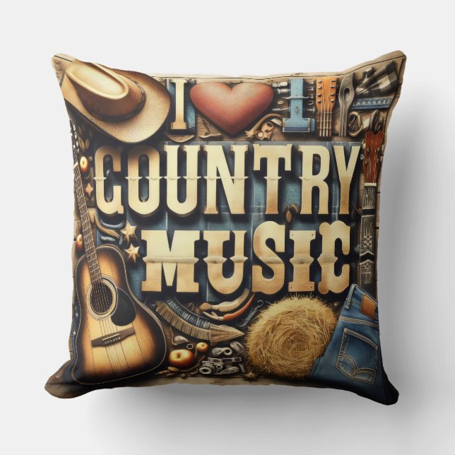 Almofada Música country. (Frente)