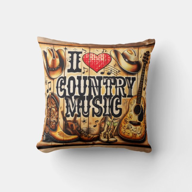 Almofada Música country. (Frente)