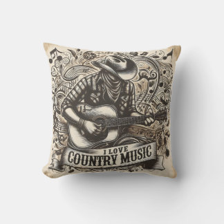 Almofada música country.