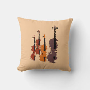 Almofada Música de quarteto violino