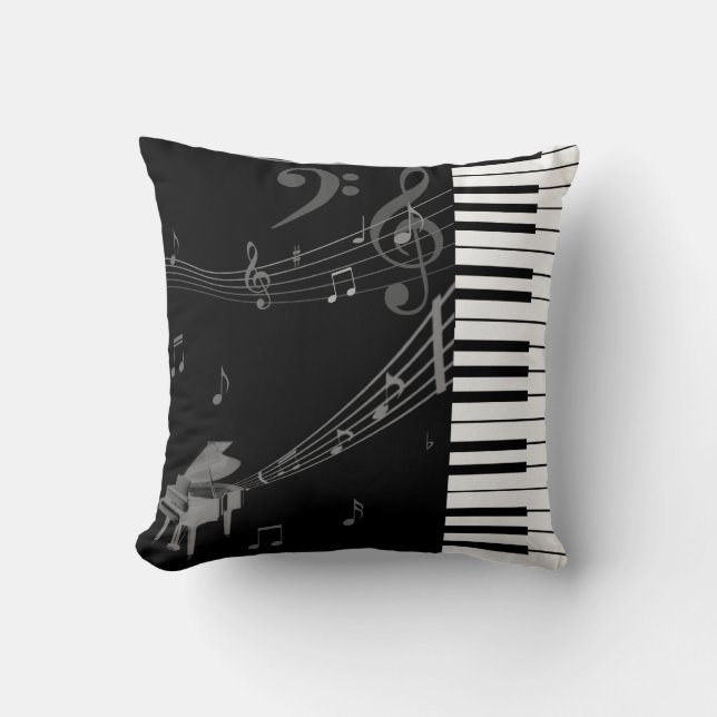 Almofada Música do piano (Frente)