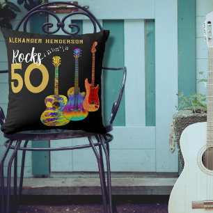 Almofada Música Funky de Guitarra para o 50º aniversário de