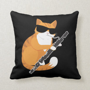 Almofada Música Gato Sol Óculos Bassonianos Músico Basso