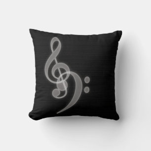 Almofada Música - Treble e Bass Clef - Travesseiro