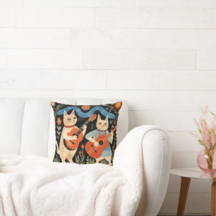 Almofada Musical Cats Folk Art