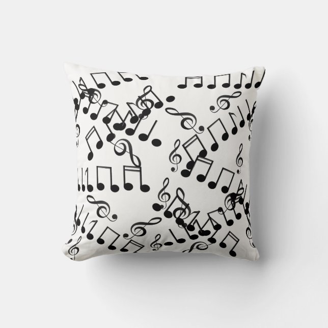 Almofada Musical Notes Treble Clef Travesseiro Cushion (Frente)