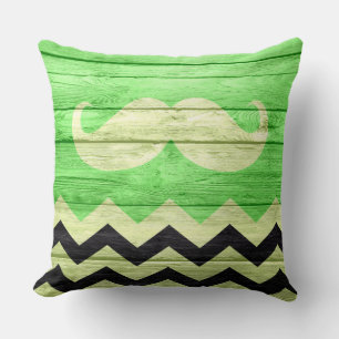 Almofada Mustache Chevron Vintage Wooden