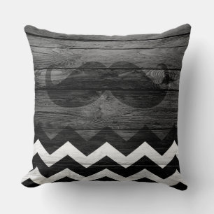 Almofada Mustache Chevron Vintage Wooden #4
