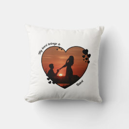 Almofada My heart belongs to customized wife anniversary 